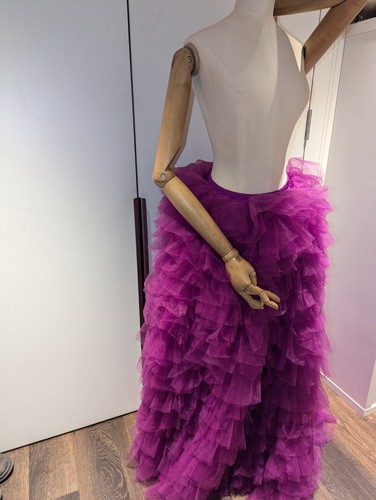 Puffy purple ruffled - ruffled, skirt