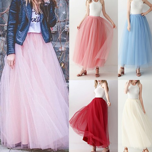 Layer tulle long skirt tutu - tulle,