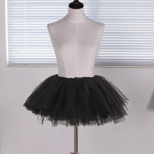 White black lolita underskirt - black,