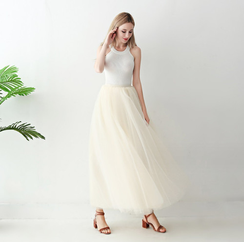 Layer tulle long skirt - layer,